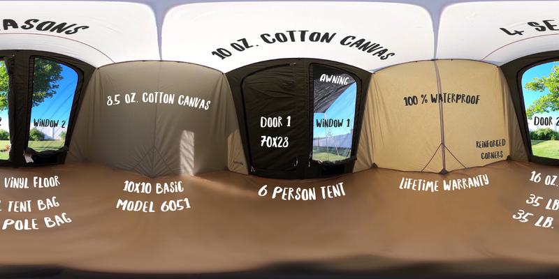 Kodiak Canvas Flex-Bow Tent 10x10 Basic 6051 Person